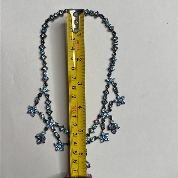 Silpada Designs Fine Sterling Silver Jewelry Blue Crystal Floral Necklace - Picture 11 of 13